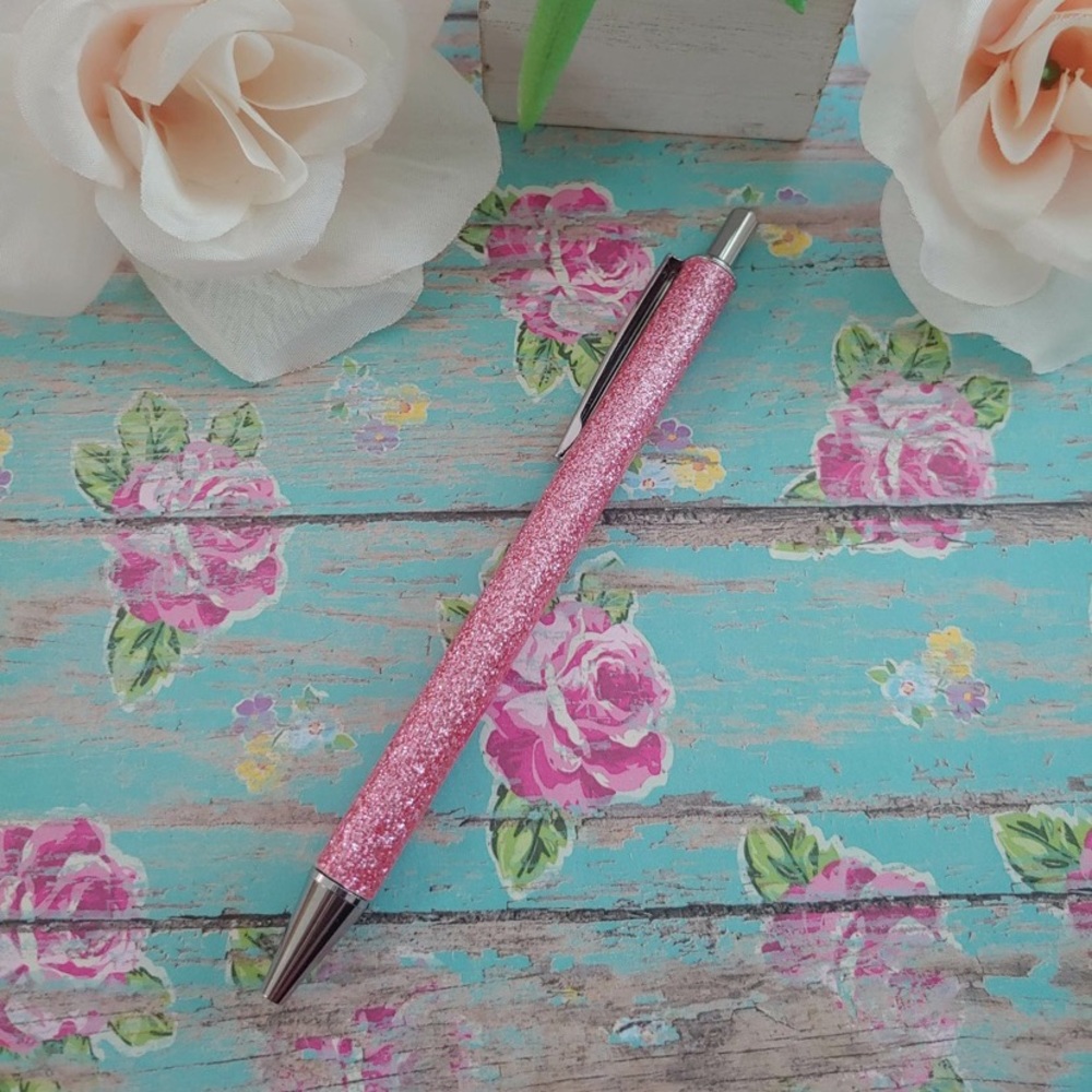 Metal Glitter Shimmer Ballpoint Retractable Pen